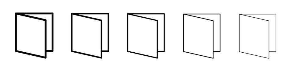 Folded Paper Icon black and white vector sign