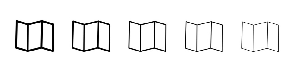 Folded Paper Icon black and white vector sign