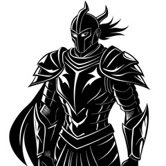 Dark Knight Warrior Armor Illustration

