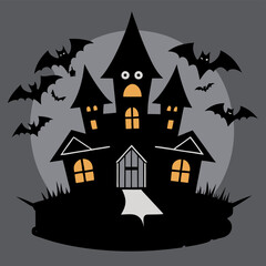 Ghostly Old House Bats Explore Haunted Legends