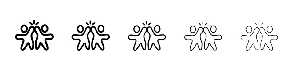 Obraz premium Friends icon black and white vector sign