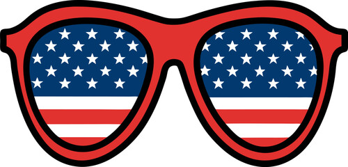 Usa sunglasses america vector 