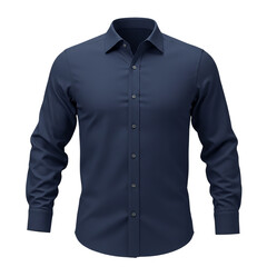 Navy Blue Mens Dress Shirt transparent background