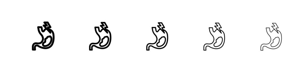 Gastritis icon black and white vector sign