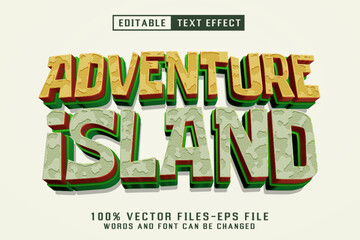 Adventure Island 3d Text - Editable Text Effect