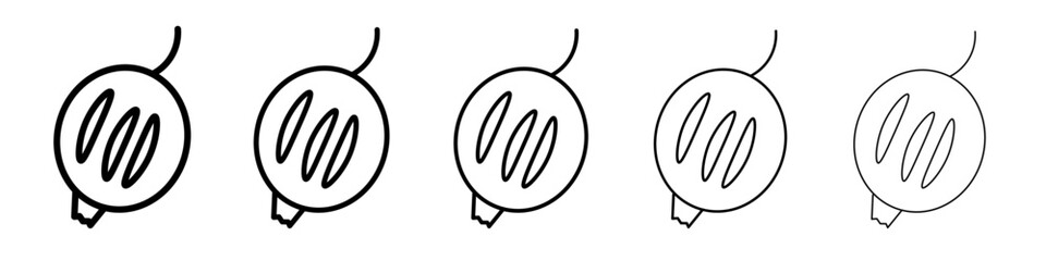 Gooseberry icon black and white vector sign