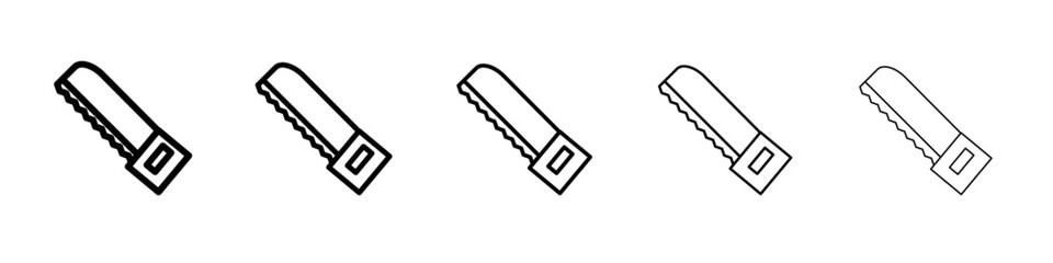 hacksaw icon black and white vector sign