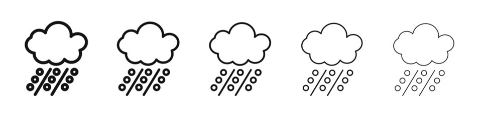 Hail icon black and white vector sign