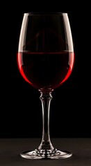 Rich Red Wine in Elegant Glass A Luxurious Beverage Photography