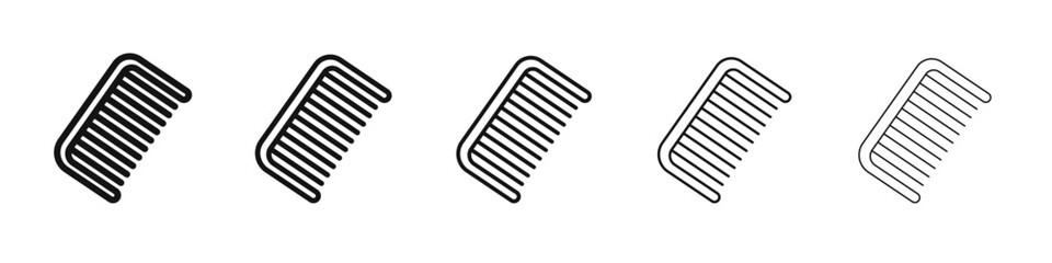 Hair brush icon black and white vector sign