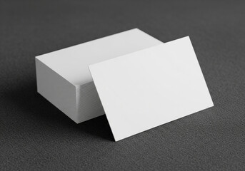 Stack of Blank Business Cards on a Dark Background, Mockup Tamplate