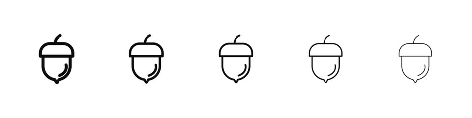 Hazelnut icon black and white vector sign