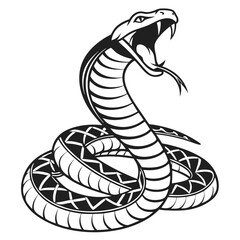 Coiled Snake Silhouette