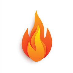 flame graphic isolated in White Background, flame graphic vector, Flat lay vector illustration