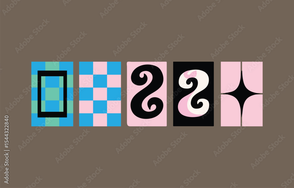 Poster abstract geometric pattern design elements