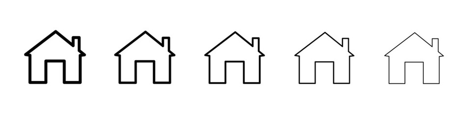 Home icon black and white vector sign