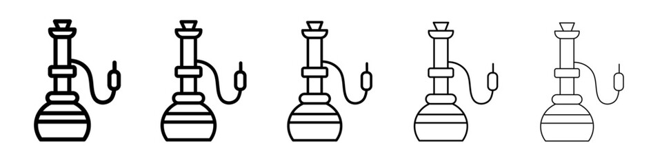 Hookah icon black and white vector sign