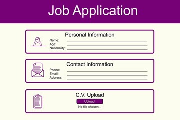 Vector image of Job Application