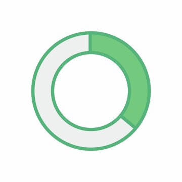 Naklejki Close-up of green donut chart