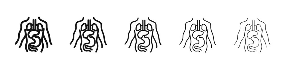 human body anatomy icon black and white vector sign