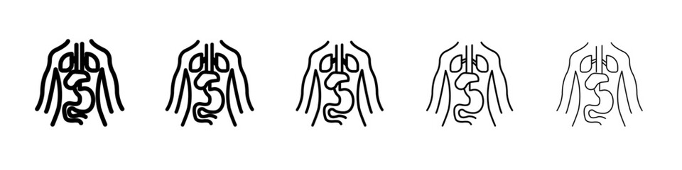 human body anatomy icon black and white vector sign
