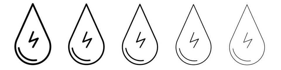 Hydroelectric energy icon black and white vector sign