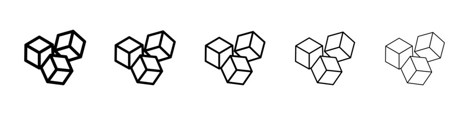 Ice icon black and white vector sign