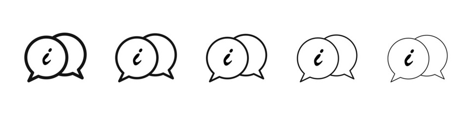 Info icon black and white vector sign