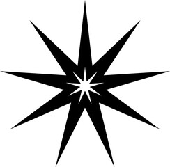 Star bold shape. Element geometric