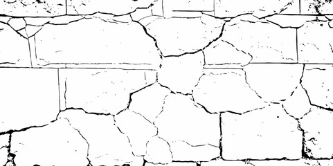 Dust or old grunge concrete building damaged grunge wall black and white texture effect white background.	