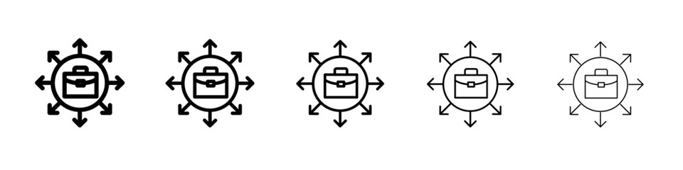 Job opportunity icon black and white vector sign
