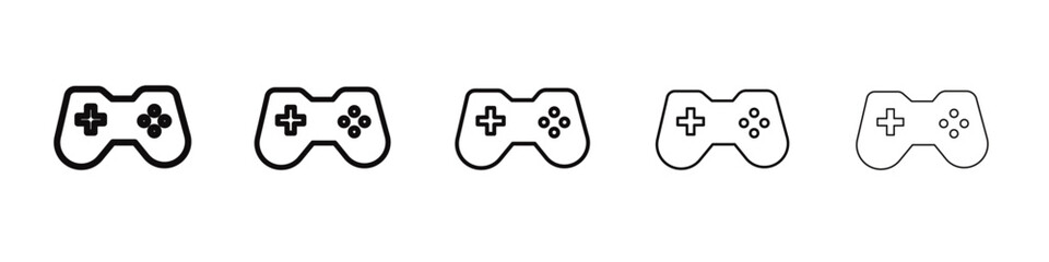 Joystick icon black and white vector sign