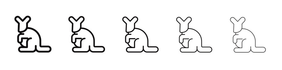 kangaroo icon black and white vector sign