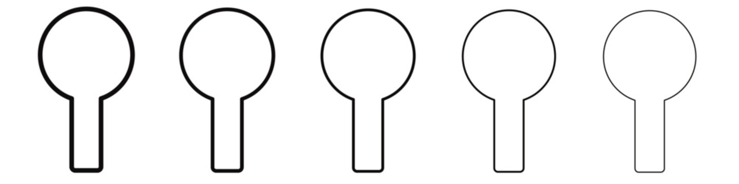 key hole icon black and white vector sign