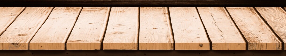 wooden tabletop detail is appearing in flat design, showing light planks and visible grain