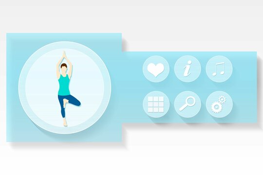 Fototapeta Fitness and health app menu