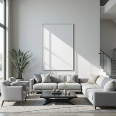 Modern Living Room Design: Minimalist Elegance & Spacious Comfort .
