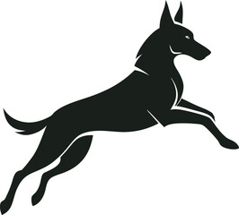 vector illustration of a black dog
