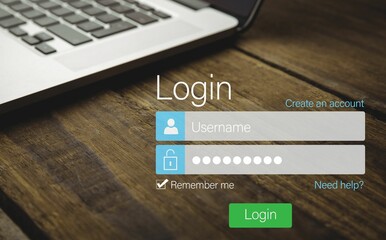Log on screen of digital device
