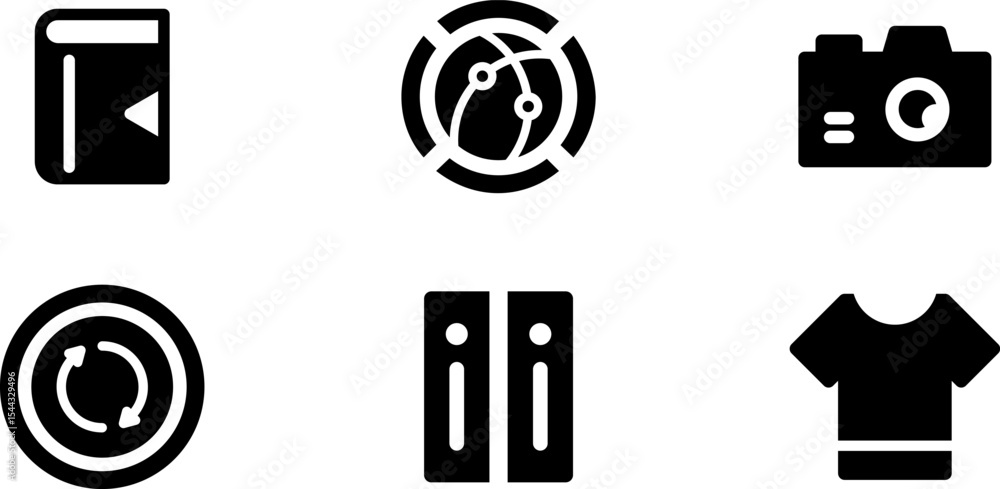 Poster modern rounded filled android app icon set