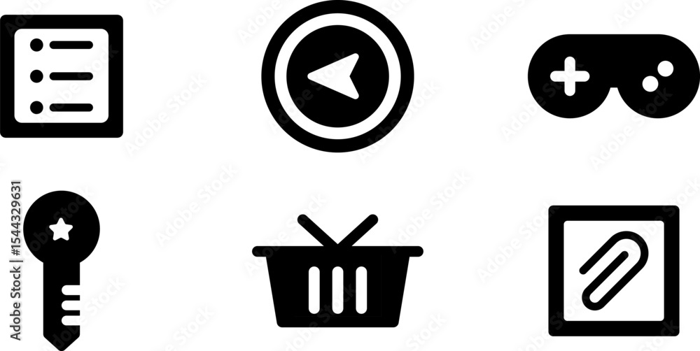 Poster modern rounded filled android app icon set
