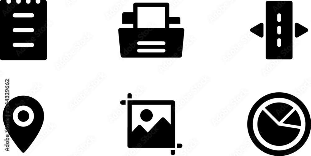 Poster modern rounded filled android app icon set