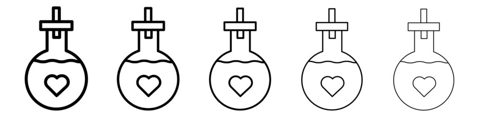 Love Elixir icon black and white vector sign