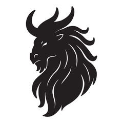 Silhouette black Hectocorn Horse head