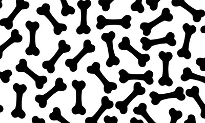 Doodle dog food bone seamless pattern background. Beautiful vector background for decoration halloween designs.
