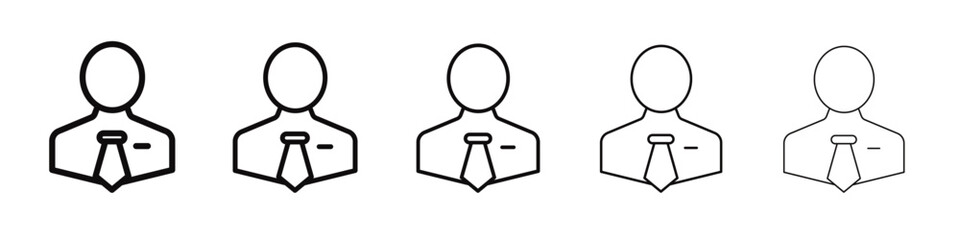 Male chief officer icon black and white vector sign