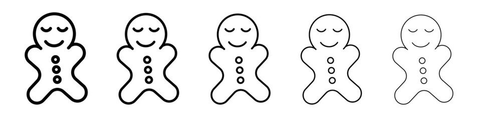 Man cookie icon black and white vector sign