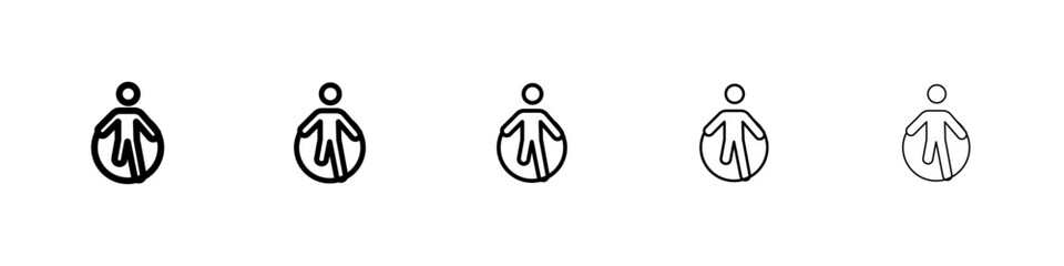Man jumping with skipping rope icon black and white vector sign