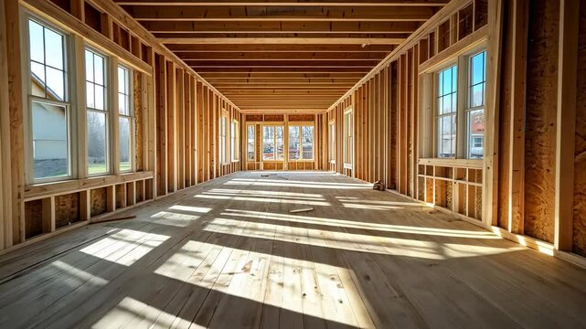 Interior of a house under construction