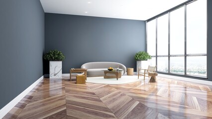 office wooden lobby waiting room for company wall logo mockup
